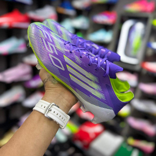 ADIDAS F50 GUAYO 41 VERDE / MORADO