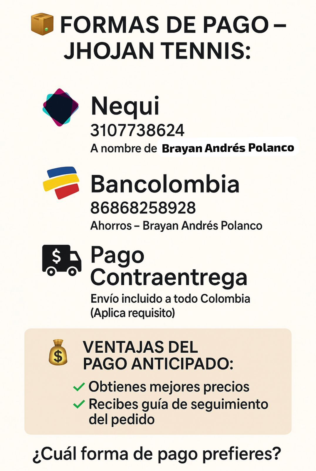 Tipos de Pago